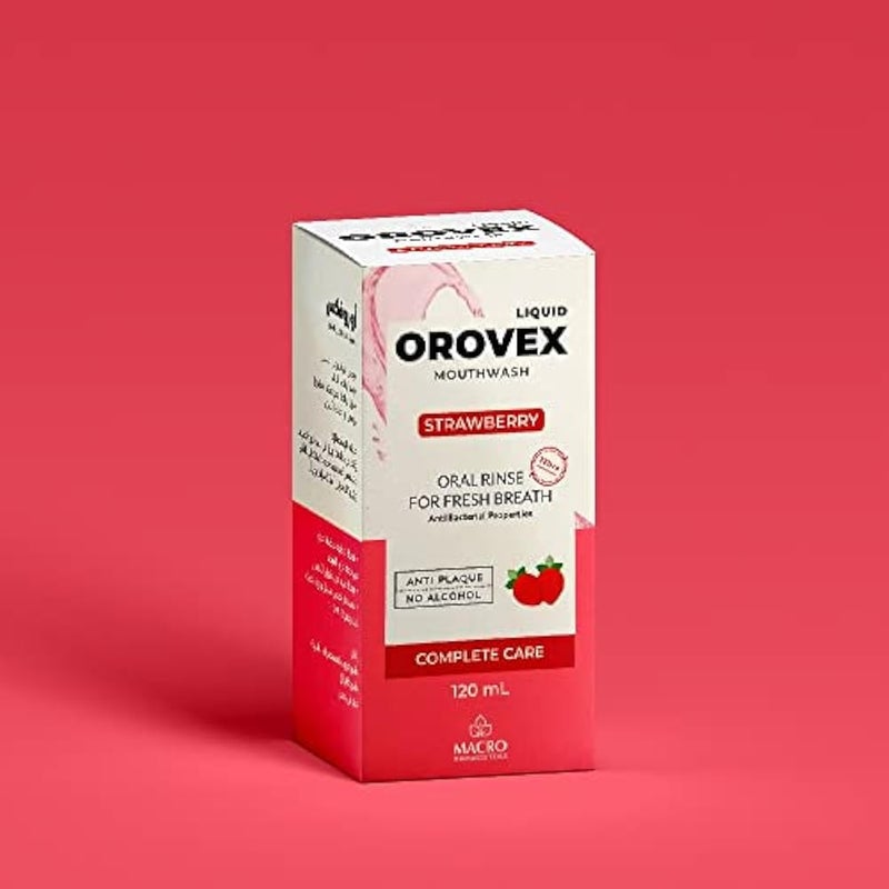 macro Orovex (Strawberry) Mouthwash 120 ml - Image 2
