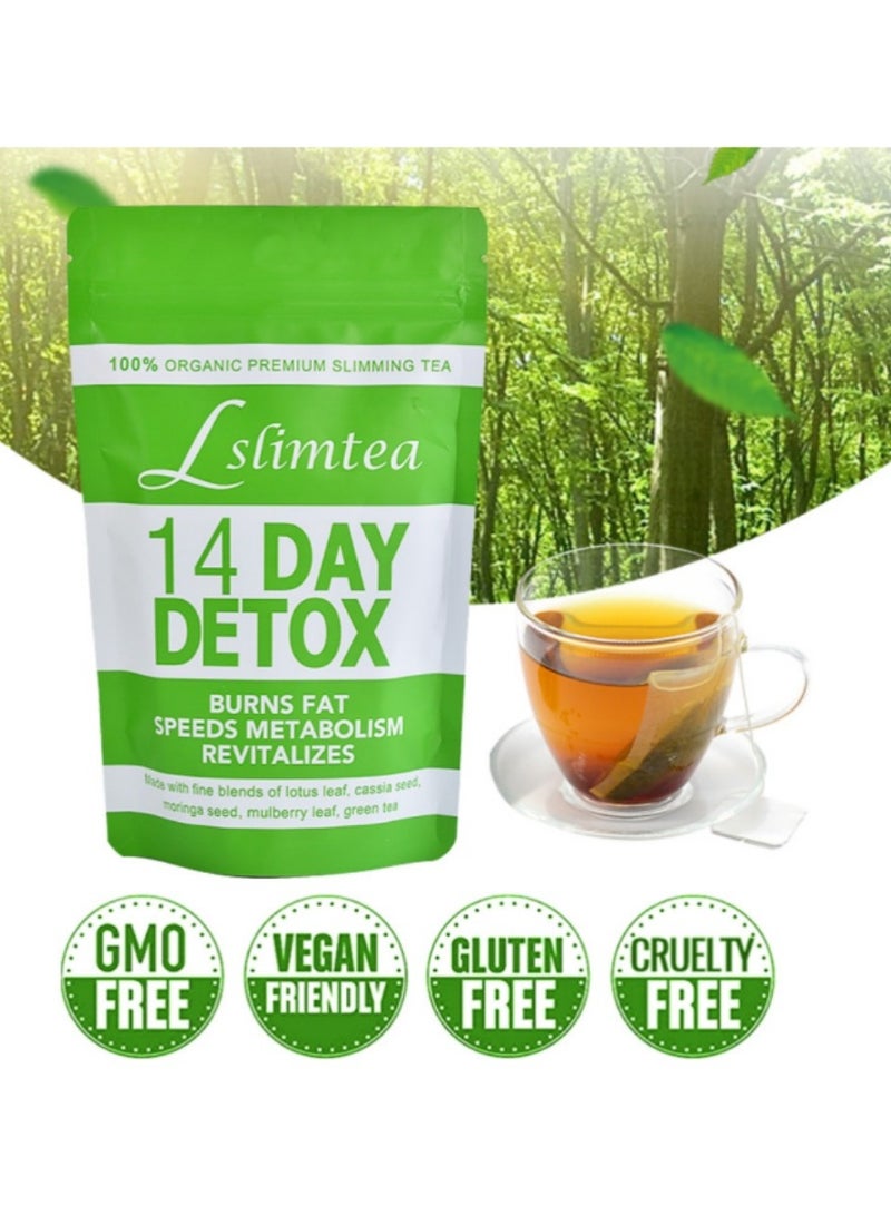 Wins Town Lslimtea 14 Day Detox, 100% Organic Premium Slimming Tea, Burns Fat Speeds Metabolism Revitalizes, Support Healthy Digestive and Metabolism, for Weight Loss, 14 Bags - Image 2