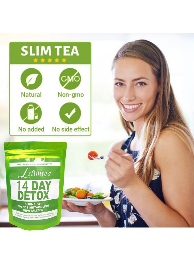 Wins Town Lslimtea 14 Day Detox, 100% Organic Premium Slimming Tea, Burns Fat Speeds Metabolism Revitalizes, Support Healthy Digestive and Metabolism, for Weight Loss, 14 Bags - Image 4