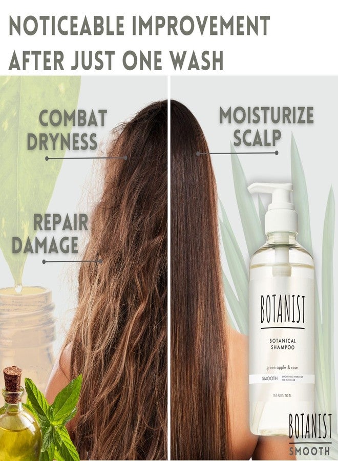 Botanist Anti Frizz Shampoo for Women & Men, Sulfate Free Shampoo with Keratin, Protein, Hyaluronic Acid, Ceramide & Collagen from Japan, Paraben & Silicone Free 15.5 Fl Oz GREEN APPLE & ROSE, SMOOTH - Image 4
