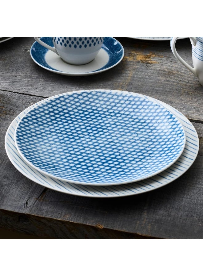 Noritake Blue Hammock 12Piece Coupe Dinnerware Set Service for 4 - Image 2