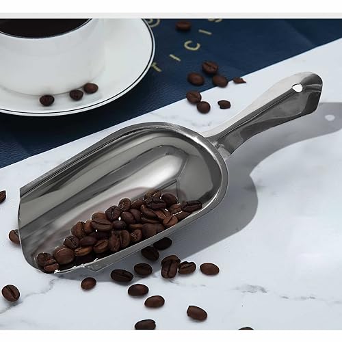 Pure Source India Stainlees Steel Scoop/Ice Scoop/Atta Scoop/for Home Kitchen/Restaurants/Bar Accessories, Mini Bar (24 CM Silver) - Image 2