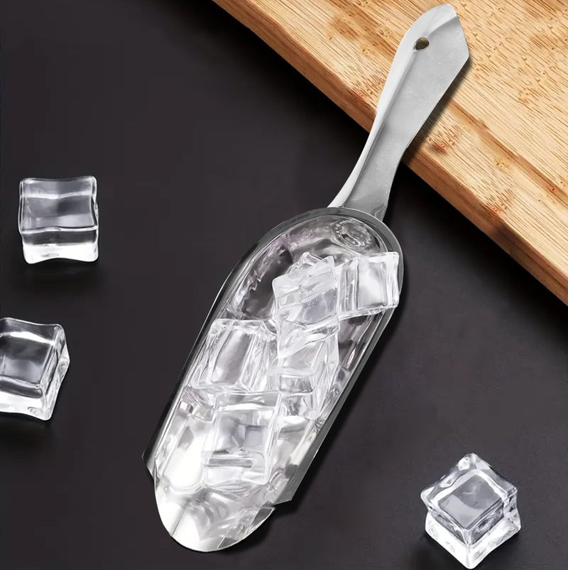 Pure Source India Stainlees Steel Scoop/Ice Scoop/Atta Scoop/for Home Kitchen/Restaurants/Bar Accessories, Mini Bar (24 CM Silver) - Image 3