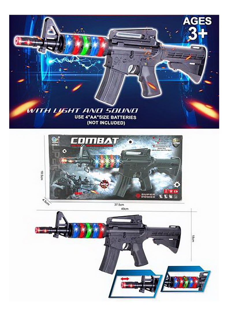 Toyland Super Cool Combat Light & Sound Toy Rifle - Get Ready for Action-Packed Adventures with Flashing Lights and Realistic Sounds!