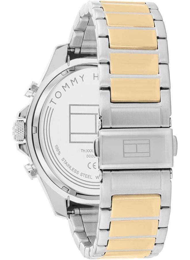 TOMMY HILFIGER Clark Mens Green Dial Two Tone Stainless Steel Watch 1792079 - Image 3