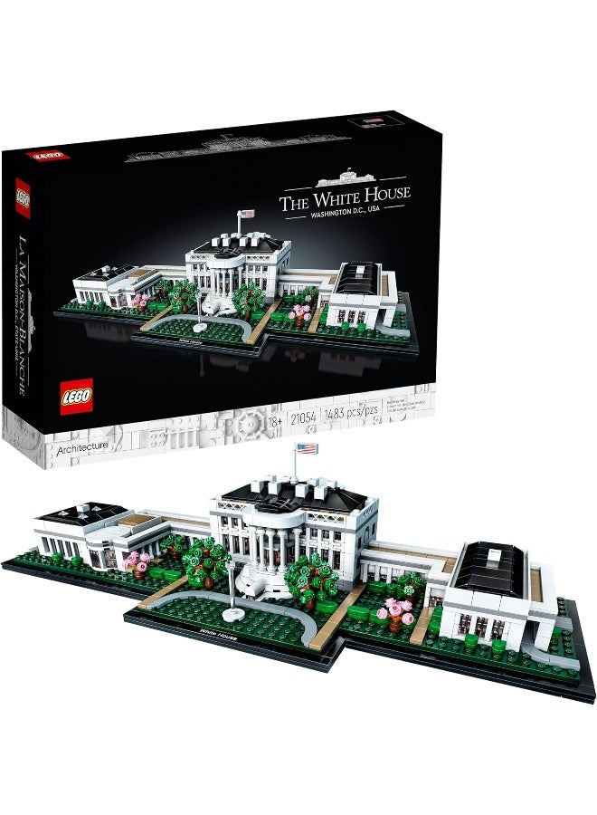 LEGO Architecture Collection: The White House 21054 Model Building Kit, Creative Building Set for Adults, A Revitalizing DIY Project and Great Gift for Any Hobbyists (1,483 Pieces) - Image 1