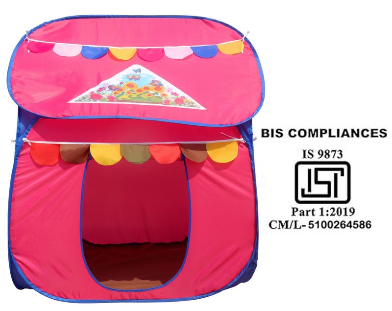 Homecute Foldable Pop Up Hut Type Kids Toys Play Tent House for Boys and Girls (Medium Size Pink) - Image 2