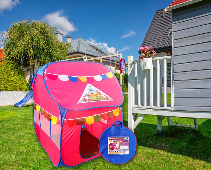 Homecute Foldable Pop Up Hut Type Kids Toys Play Tent House for Boys and Girls (Medium Size Pink) - Image 3