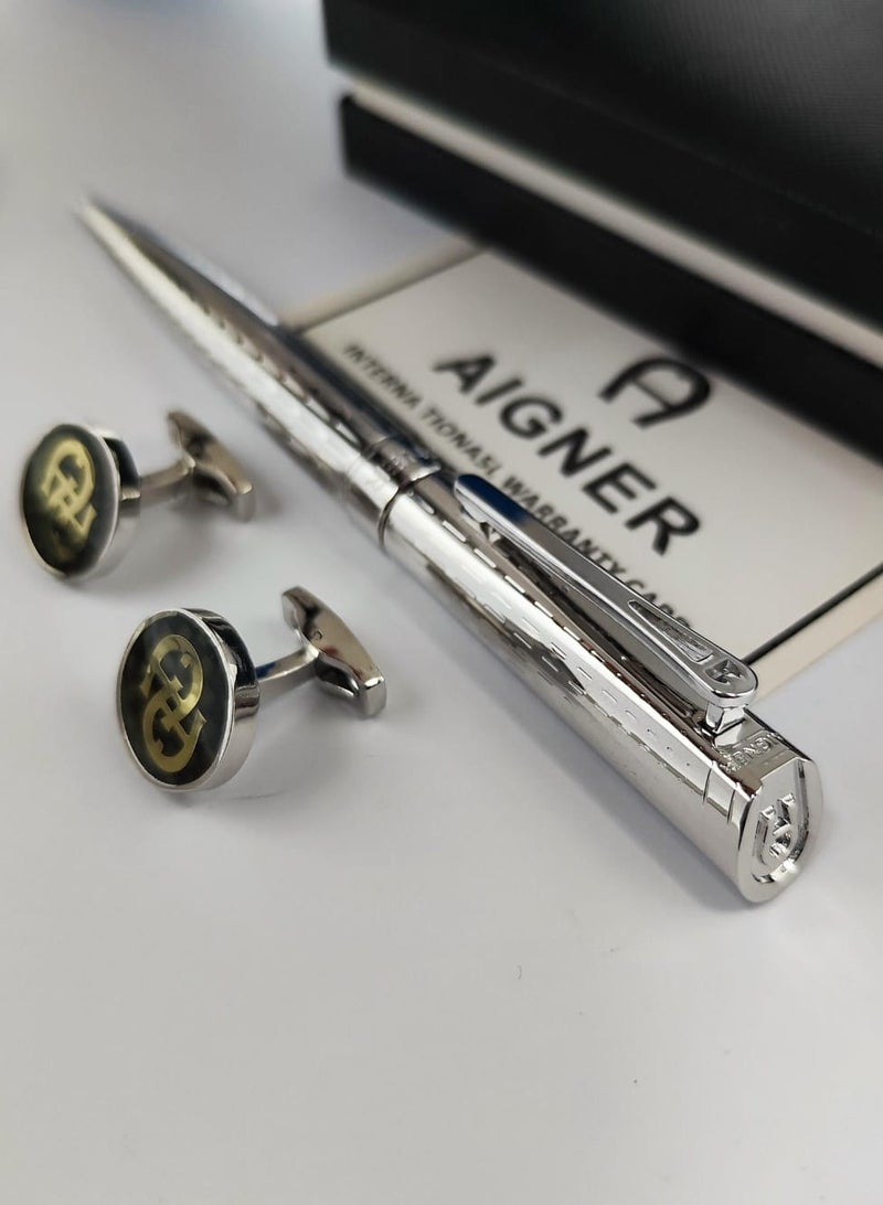 Aignis New Aigner pen and cufflink, latest version 