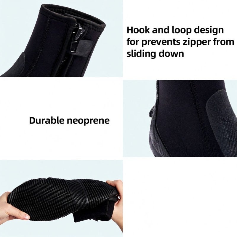 DIVE & SAIL Neoprene Dive Boots Anti-slip Surf Booties Scuba Diving Boots for Sailing Snorkeling Boating - Image 5