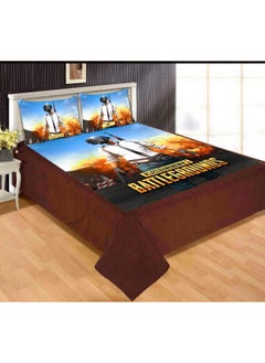 THH Gappeto Digitally Print Pubg Double Bed Velvet Bedsheet with 2 Pillow Cover  - Image 1