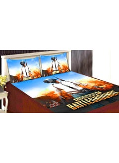 THH Gappeto Digitally Print Pubg Double Bed Velvet Bedsheet with 2 Pillow Cover  - Image 2