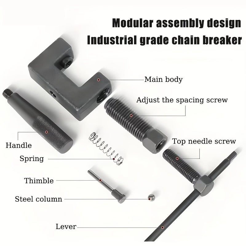Motorcycle Chain Breaker 420 530 Roller Chain Breaking Tool For 420 428 520 525 528 530 Chains Bicycle Chain Separator Pin Remover - Image 2