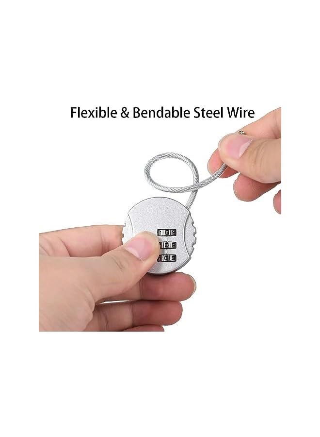 PROMASS Combination Lock, 3 Digit Combination Code Padlock Outdoor Waterproof Padlock for School Gym Locker, Sports Locker, Fence, Gate, Case, Employee Hasp Locker, 4 Pack - Image 3