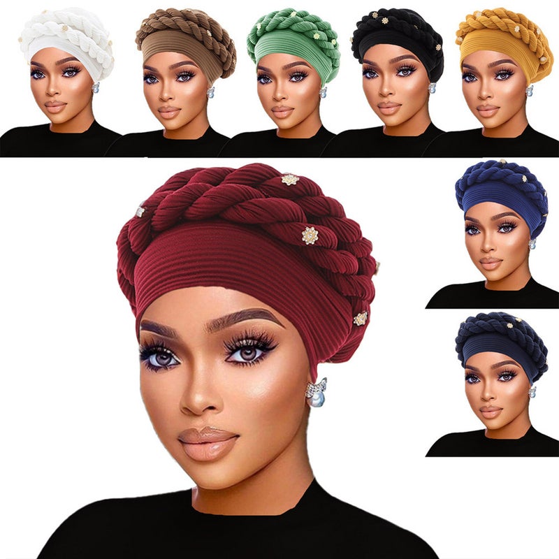 TEMU European American New Cap Silver Thread Croissant Turban Hat - Image 2