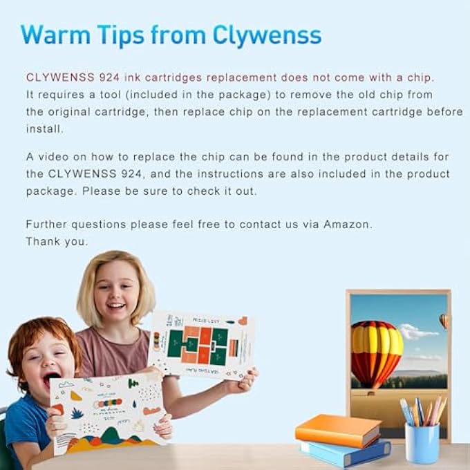 924 INK CARTRIDGES COMPATIBLE WITH HP 924 FOR OFFICEJET PRO 8122E 8120E 8120 8132E 8124E 8125E 8130E 8134E 8135E 8138E 8139E 8122 8123 8125 8128 8130 8132 8133 8134 8135 (NO CHIP, 5-PACK) - Image 3