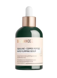 BIOSSANCE Squalane + Copper Peptide Rapid Plumping Serum. Powerfully Hydrating Face Serum that Instantly Plumps and Firms with Collagen Boosting Copper Peptides (1.69 fl oz)  - Image 1
