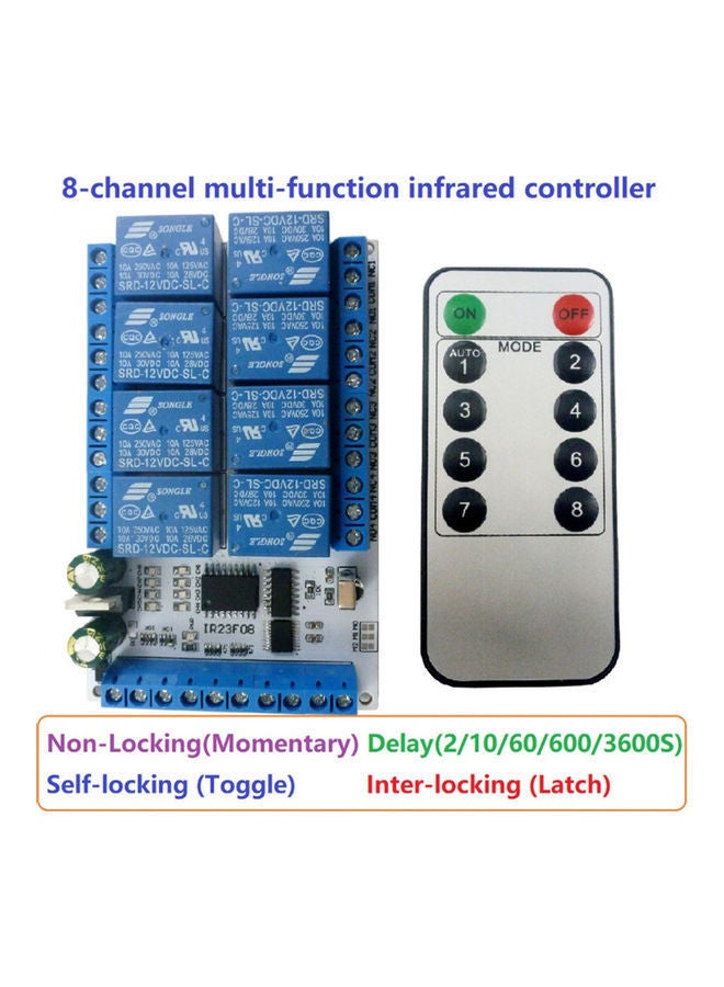 NIBEMINENT IR23F08 8 Channel Multi-Function RC Module Blue  - Image 3