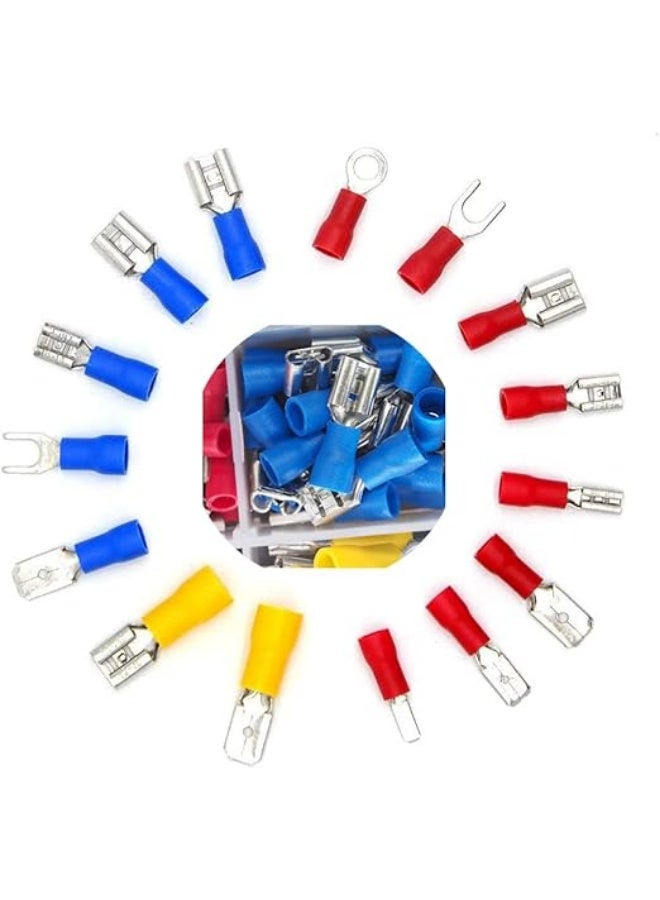 erorex 280Pcs Cable Lugs Set, Cable Lugs Assortment Crimp Connector Set, Easy To Crimp, Sturdy And Durable, Flat Butt Crimp Connector For Machine, Electric Power, Home Appliance, Or Other Automatic Equipment - Image 2