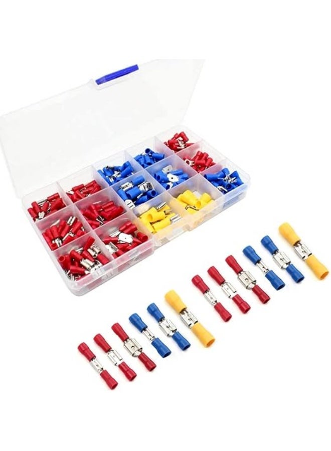 erorex 280Pcs Cable Lugs Set, Cable Lugs Assortment Crimp Connector Set, Easy To Crimp, Sturdy And Durable, Flat Butt Crimp Connector For Machine, Electric Power, Home Appliance, Or Other Automatic Equipment - Image 1