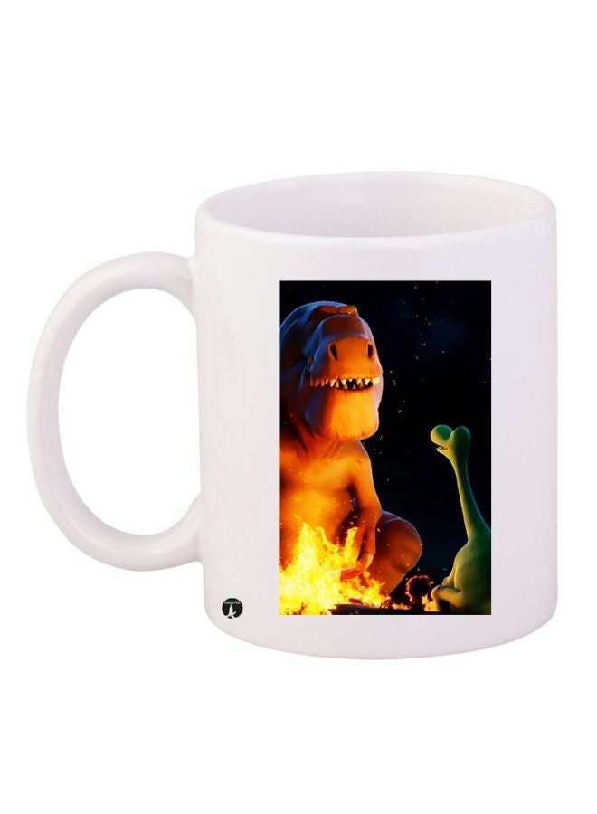 RYN Dog The Good Dinosaur Printed Coffee Mug White/Black/Brown 11ounce