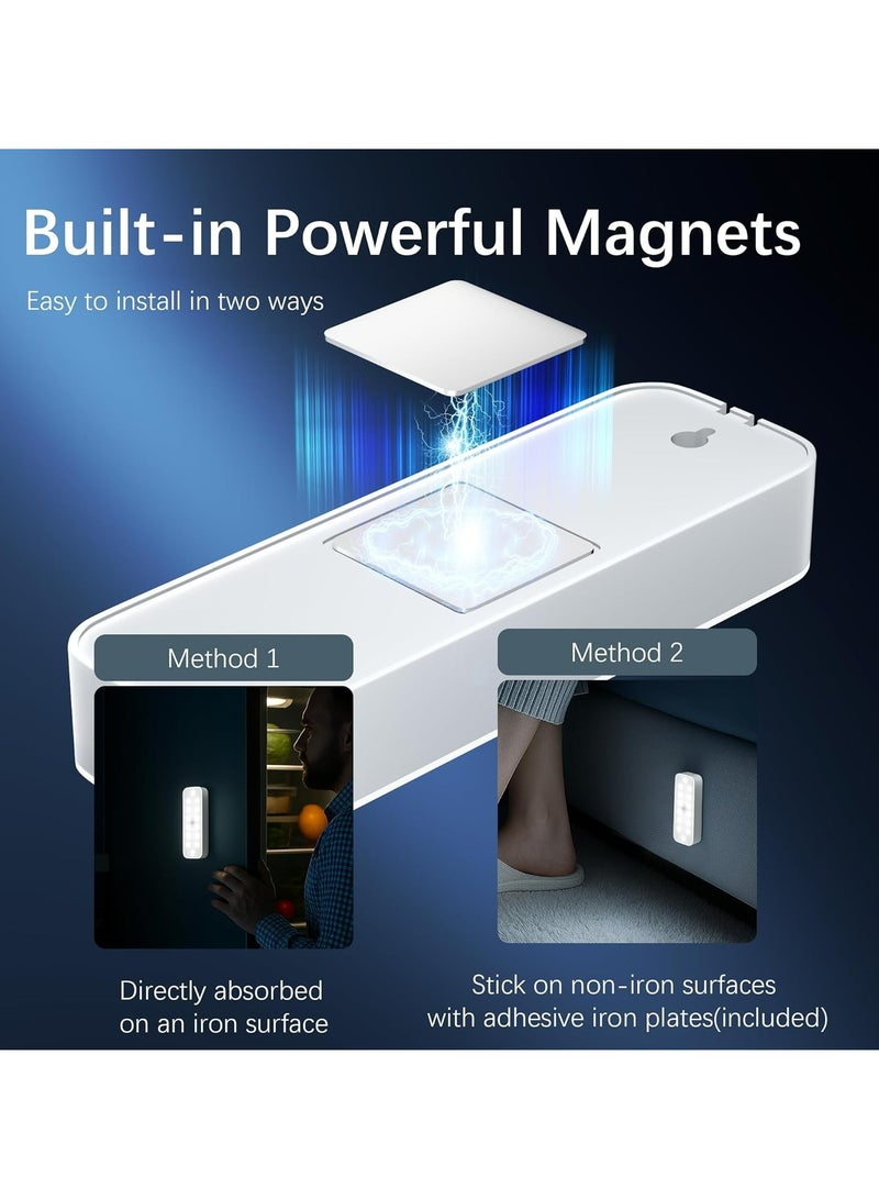 EZGOZ Wireless Motion Sensor Lights Rechargable Night Light Closet Lights LED Lighting for Cabinet/Wardrobe/Drawer/Stairs/Cupboard/Counter/Pantry/Stairs/Bed,Stick On Anywhere,2 Pack,White Light - Image 3