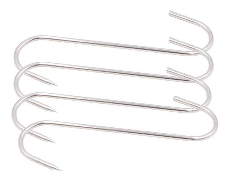 Honshen Meat Hooks 6 Inch 4Mm S-Hook Stainless Steel Meat Processing Butcher Hook Pot Hooks (6 Inch) - Image 1