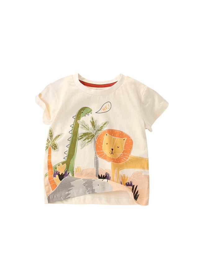 Malwee Children's Clothing T-shirt Summer New Round Neck Shirt Children's Printed Boys' Top - Image 5