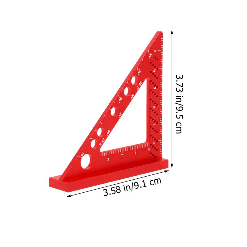 2 Pack Measuring Ruler Protractor Right Angle Tool for Woodworking Drafting - Image 3