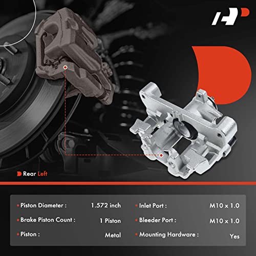 A-Premium Disc Brake Caliper Assembly with Bracket Compatible with Select Subaru Models - Legacy/Outback 2015 2016 2017 2018 2019, H4 2.5L/H6 3.6L - Rear Left Driver Side - Image 2