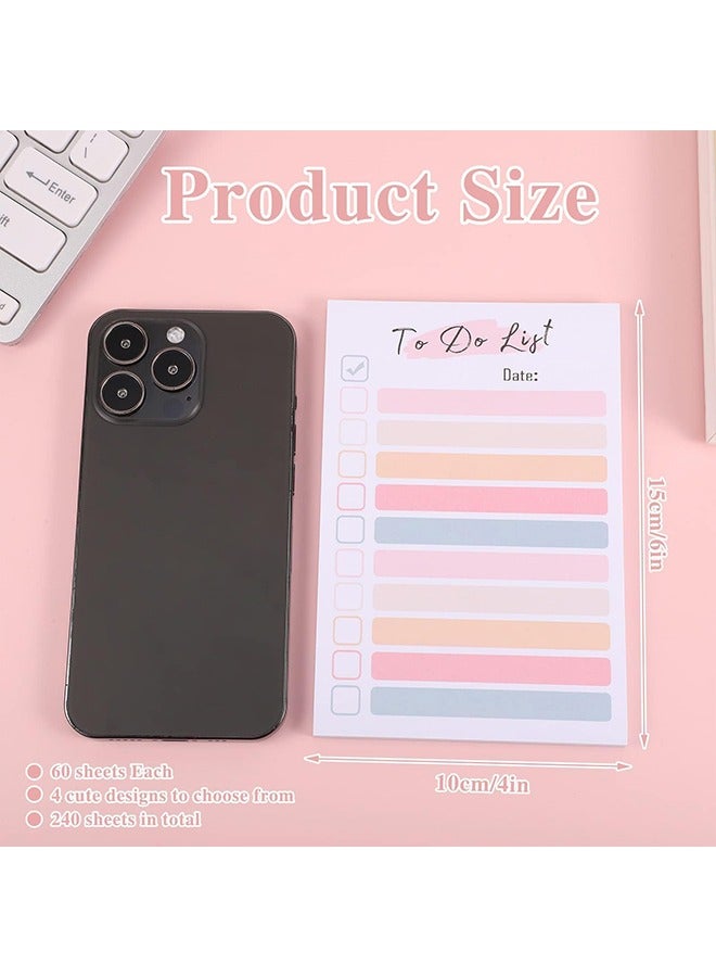 الوجبة مجموعة من 4 أوراق ملاحظات لاصقة، دفتر ملاحظات لقوائم المهام، علامات تبويب كتاب باستيل، 200 ورقة، ملاحظات لاصقة، للمخطط اليومي، قائمة البقالة، تذكيرات - Image 4