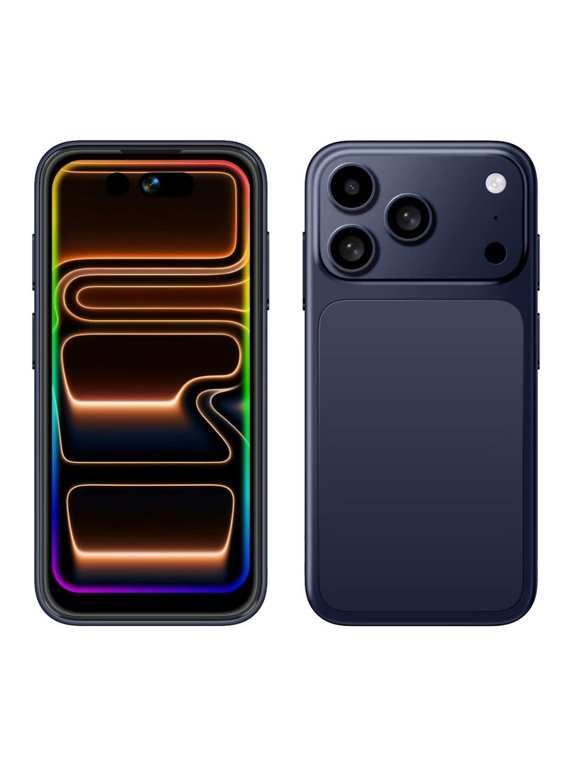 Umiio Mini Smartphone 4-inch Display, 12GB RAM + 512GB ROM, Front and Rear Camera Face Unlock, Dual SIM Wi-Fi GPS Supported Small Mobile Phone Blue - Image 1