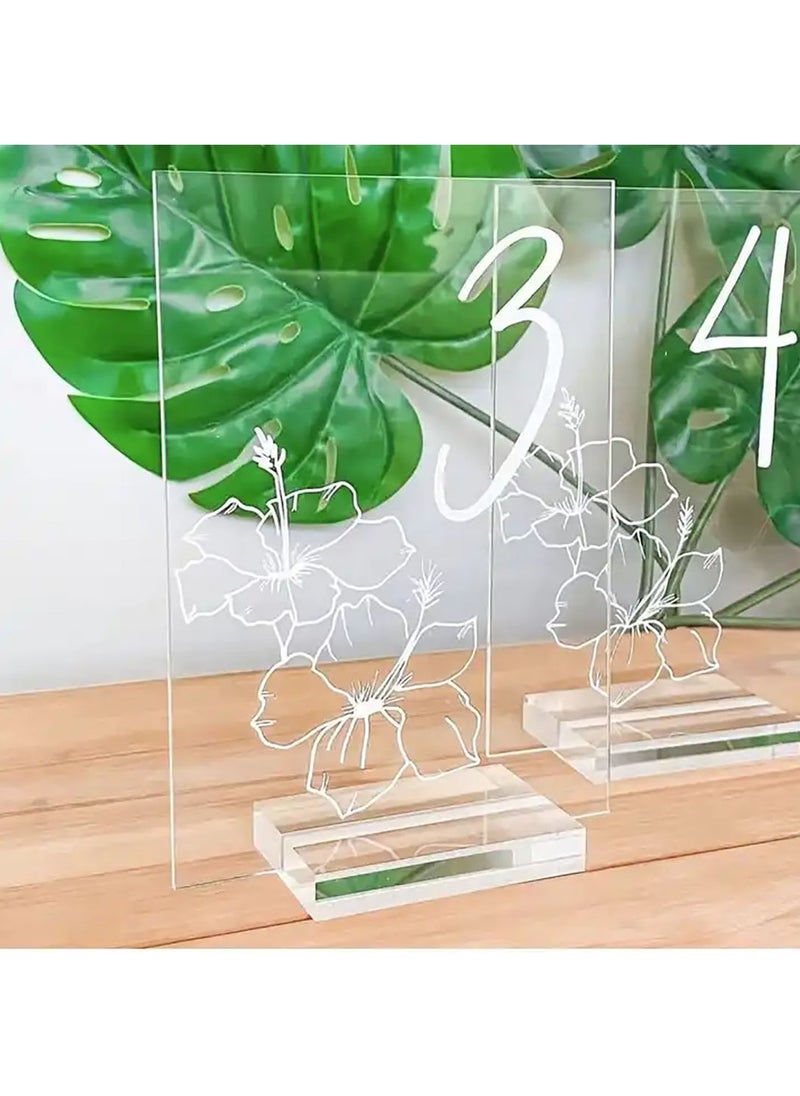 Generic - 20 Pieces Clear Card Display Stand Acrylic Stands Place Card Holders Table Number Stands Suitable for Table Wedding Photos Menu and Meeting - Image 1