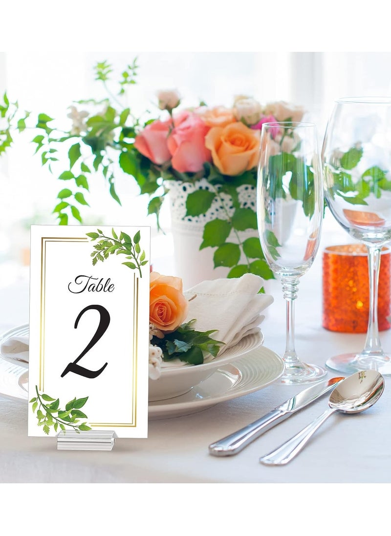 Generic - 20 Pieces Clear Card Display Stand Acrylic Stands Place Card Holders Table Number Stands Suitable for Table Wedding Photos Menu and Meeting - Image 1