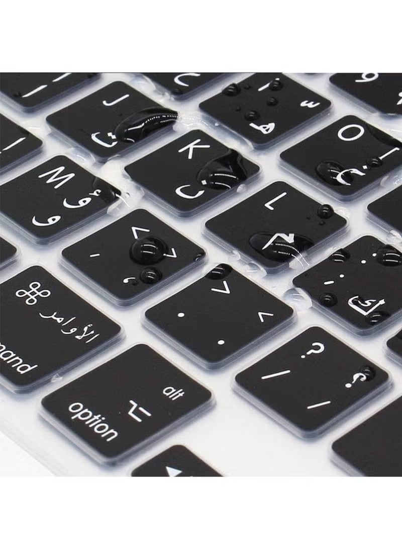 Arabic English Silicone Keyboard Cover for MacBook Pro 13" 16" - USA Layout for A2289 A2338 A2141 A2485 - Image 3
