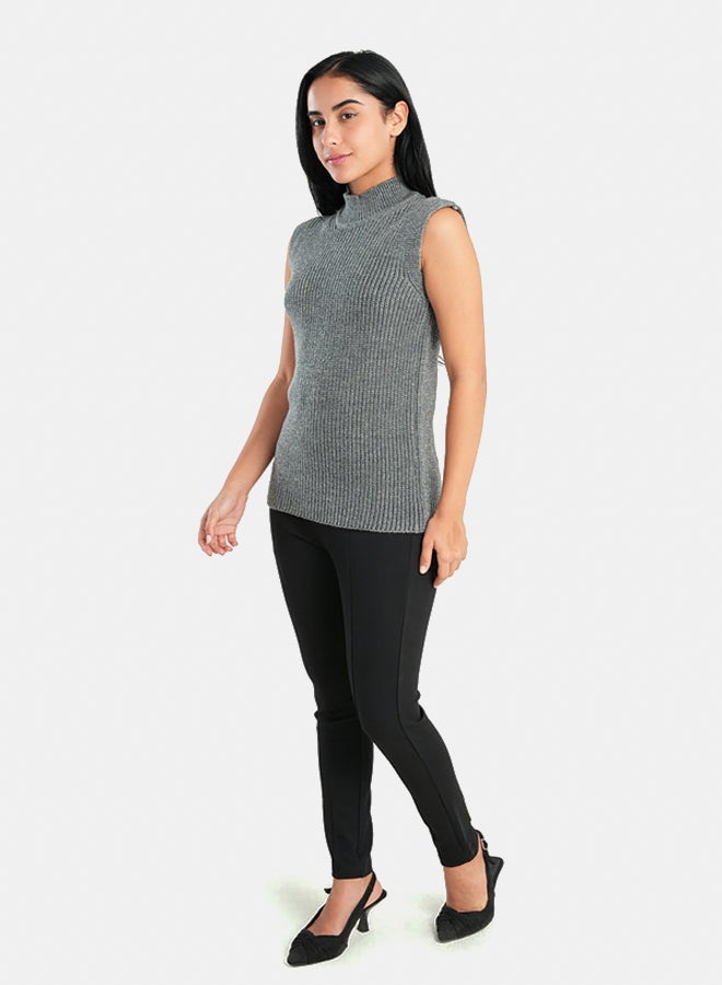 Carina High Neck Ribbed Pullover - Image 3
