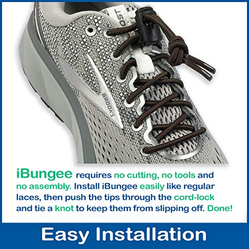 IBUNGEE LACES (Elastic No Tie Shoelaces (Brown, 38-Inch) - Image 5