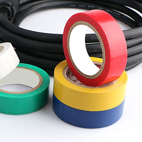 PASOW 6 pcs General Purpose Electrical Tape PVC Electrical Wire Insulating Tape Assorted Colors - Image 4