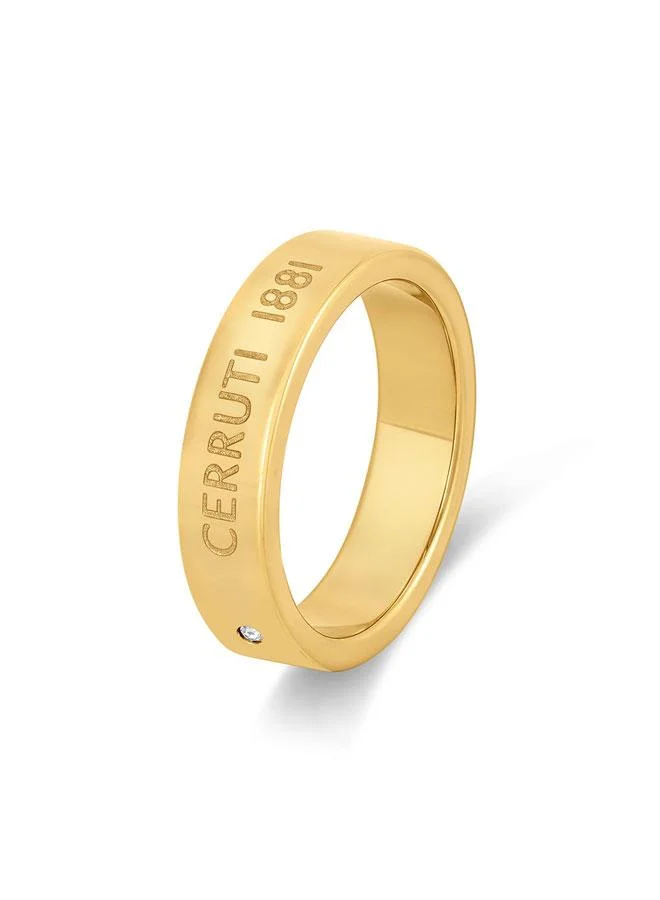 شيروتي 1881 Erika Gold Plated Stainless Steel Ring for Women 54mm