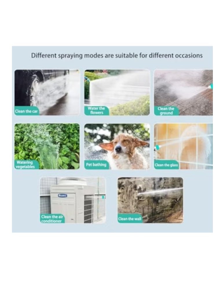 HaHaHai 30M Garden Hose Reel Kit Hose Holder with 3 High-Pressure Lances, 2 Metal Hooks, 4 Screws 1 Anti-Freeze Hose and 2.5M Hose Nozzle Garden Hose Reel Kit for Watering Home Gardens and Washing Cars - Image 4