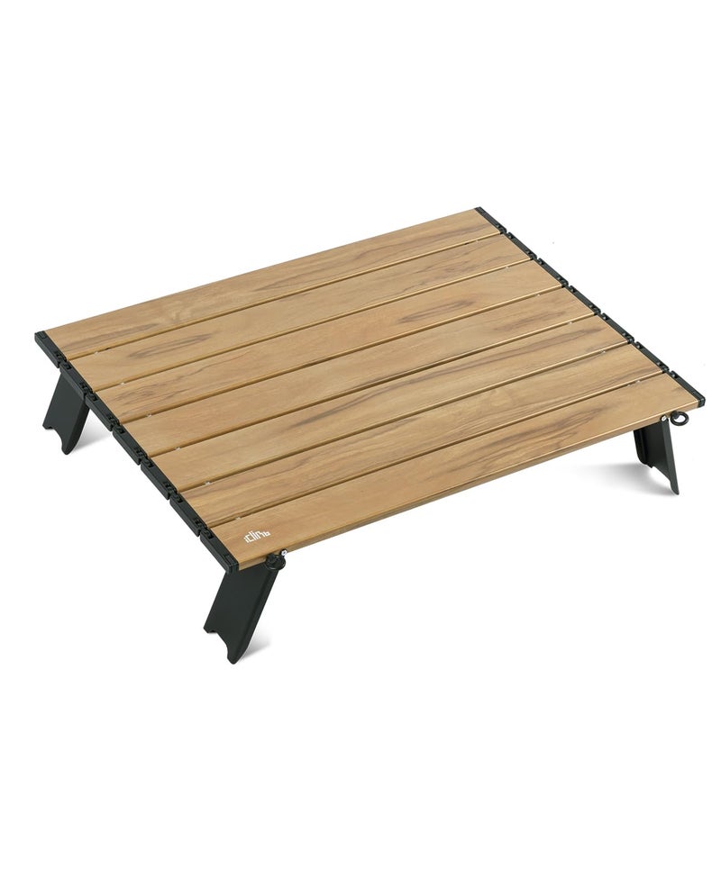 iClimb iClimb Ultralight Compact Mini Beach Picnic Folding Alu Table with Carry Bag Two Size Nature  L 