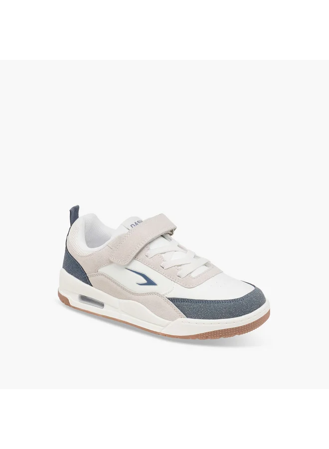 Dash Boys Panelled Sports Shoes with Hook and Loop Closure