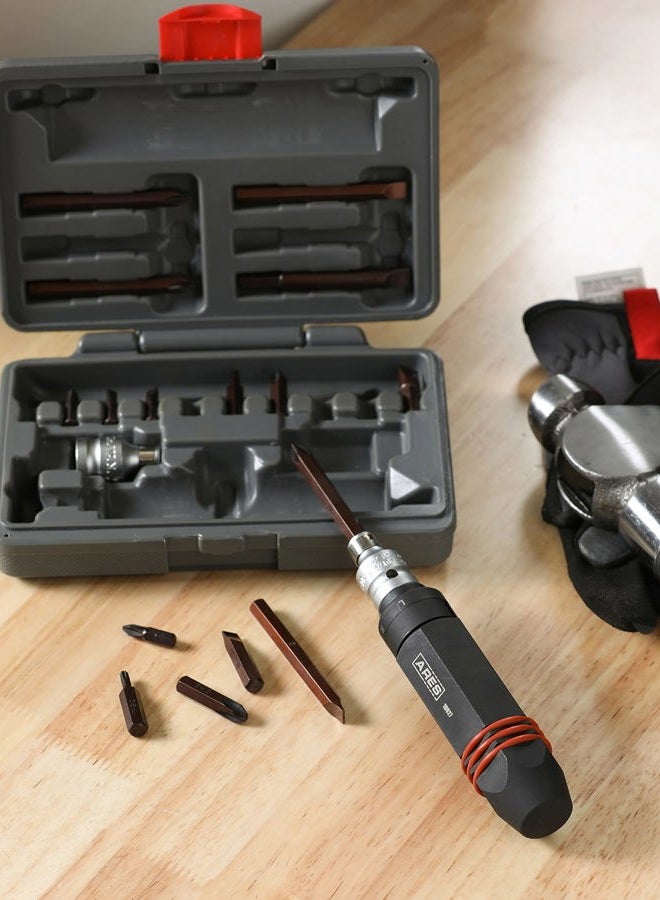 ARES 10027 – 1/2-Inch Drive Heavy Duty Hex Grip Impact Driver – 1/4-Inch & 5/16-Inch Bit Chucks – S2 Bits – Slotted 3/16, 1/4, 5/16, 3/8 Inch Bits – Phillips PH1, PH2, & PH3 Bits - T20, T25 Bits - Image 5