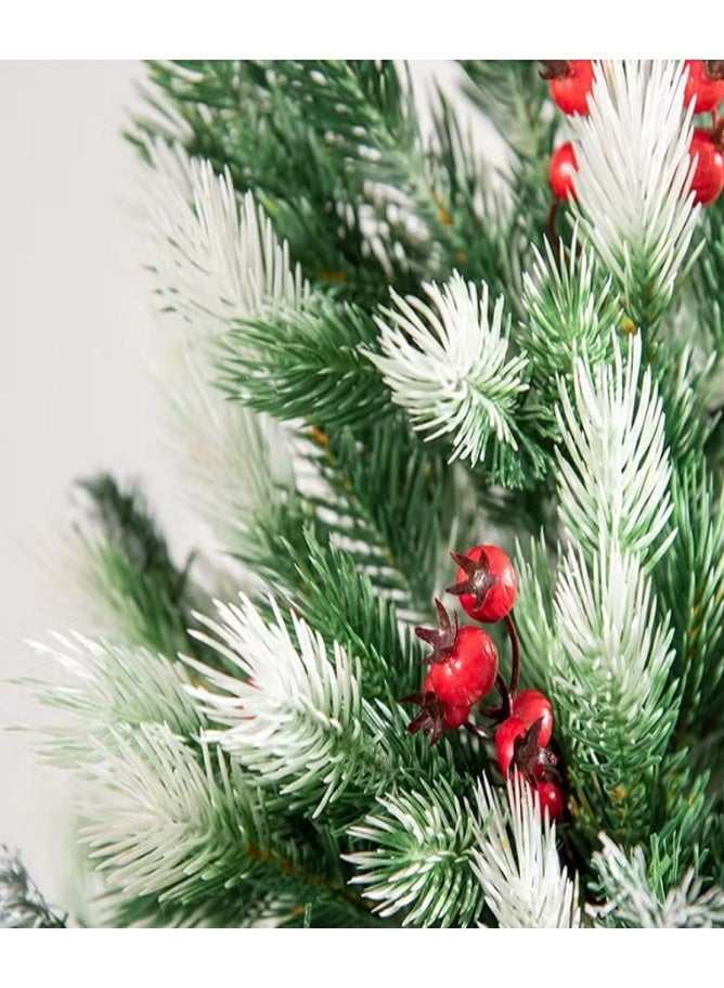 ARTIFICIAL TREE شجرة عيد الميلاد الاصطناعية 180 سم مع 55 حبة توت و836 فرعًا وقاعدة قابلة للطي من البولي إيثيلين ترايدنت وحامل معدني - Image 3