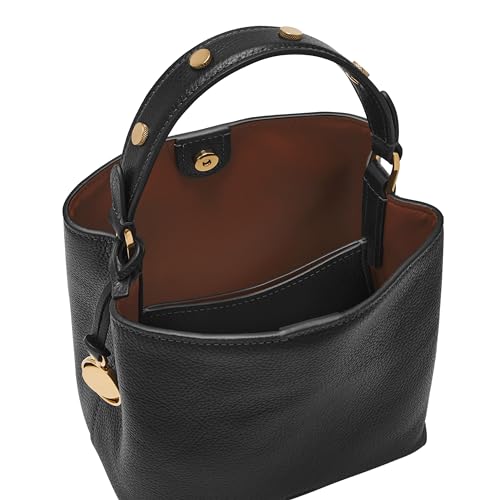 Fossil Jessie Bucket Shoulder Bag, Black Small - Image 2