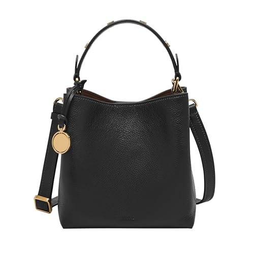 Fossil Jessie Bucket Shoulder Bag, Black Small - Image 1