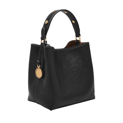 Fossil Jessie Bucket Shoulder Bag, Black Small - Image 5