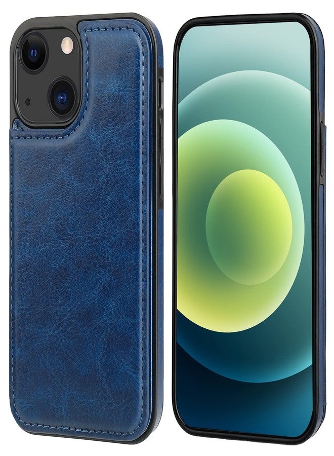 OT ONETOP ONETOP Compatible with iPhone 13 Mini Wallet Case with Card Holder, PU Leather Kickstand Card Slots Case, Double Magnetic Clasp and Durable Shockproof Cover 5.4 Inch(Blue) - Image 3