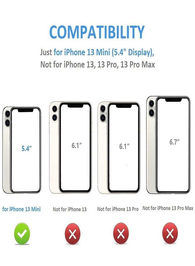 OT ONETOP ONETOP Compatible with iPhone 13 Mini Wallet Case with Card Holder, PU Leather Kickstand Card Slots Case, Double Magnetic Clasp and Durable Shockproof Cover 5.4 Inch(Blue) - Image 2