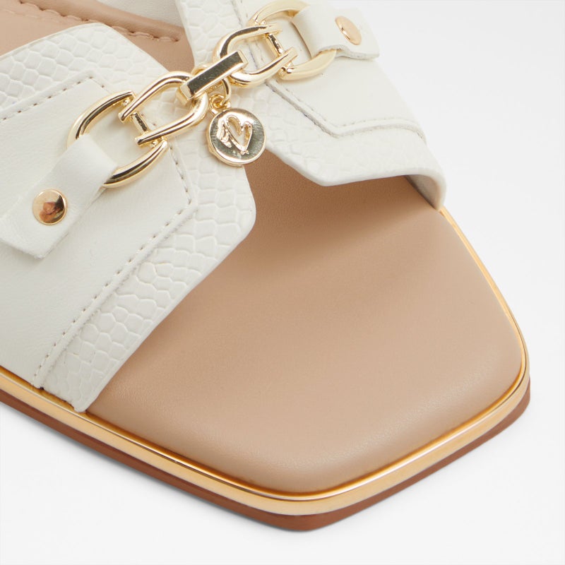 الدو صنادل نسائية مسطحة بيضاء من علاماسي - Image 5